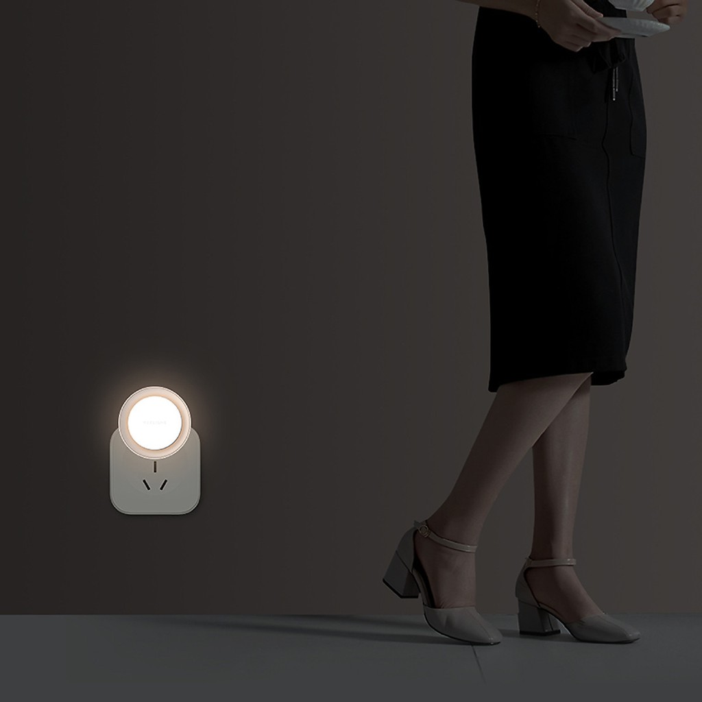 Đèn ngủ cảm ứng, đèn ngủ thông minh X.i.a.o.m.i Yeelight YLYD10YL cảm biến ánh sáng tự động bật tắt, hình tròn, 0.4W 3DO