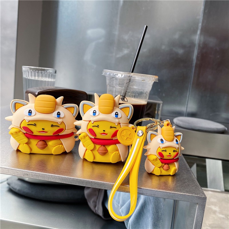 Bao airpod  vỏ airpod Pikachu vàng loại dầy chất lượng cao cho airpod 1/2/pro