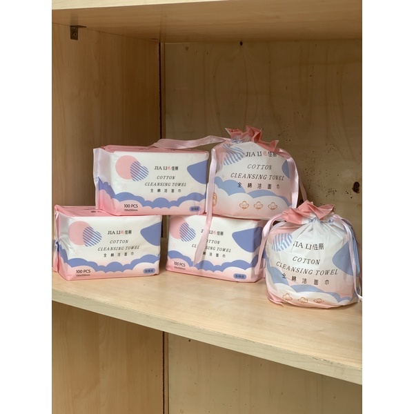 Combo 3 cuộn khăn khô tẩy trang/rửa mặt cotton JIALI siêu mềm