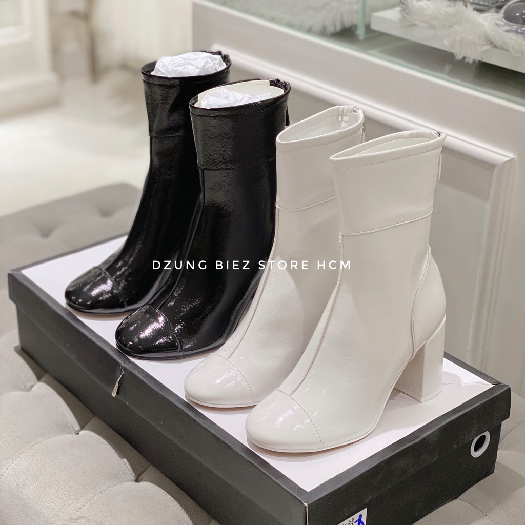 Boot CN mũi tròn gót vuông sang trọng