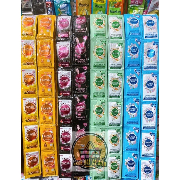 Dây dầu gội dầu xả Sunsilk đủ màu 12 gói/dây