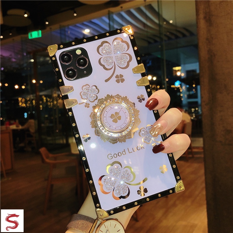 Ốp Điện Thoại Hình Vuông Lấp Lánh Sang Trọng Cho iphone 15 14 13 12 11 pro max xr xs