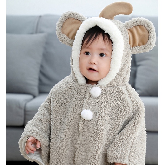 ÁO CHOÀNG LÔNG ANIMAL CHO BÉ 0-3 TUỔI