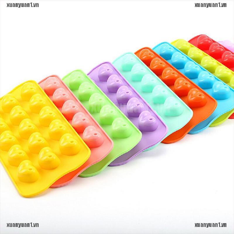 Khuôn silicone Tạo Hình Trái Tim Làm Bánh Với 1 Ngăn Tiện Dụng