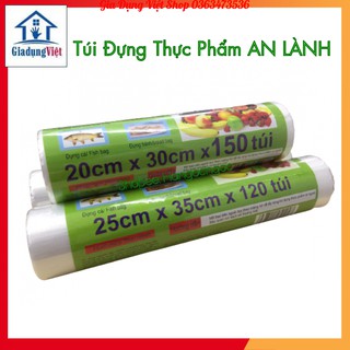 Combo 3 Cuộn Túi đựng thực phẩm HDPE An Lành 220 - 250Gr/ cuộn
