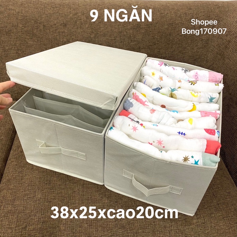 Hộp Túi Đựng Quần Áo Chia Ngăn Tiện Gọn Hàng VN Xuất Khẩu Phong Cách Nhật Bản
