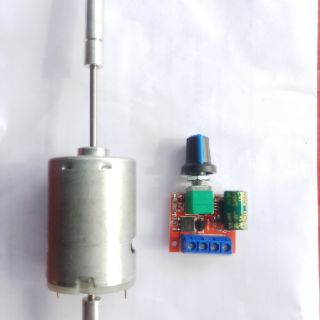 Combo động cơ quạt 12v + mạch điều tóc 5A