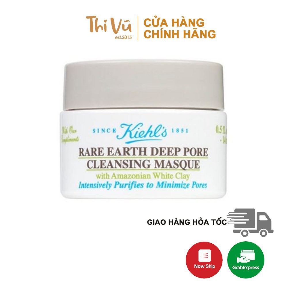 Mặt nạ Kiehl's Rare Earth Deep Pore Cleansing Masque, mặt nạ đất sét se khít lỗ chân lông - Thi Vũ