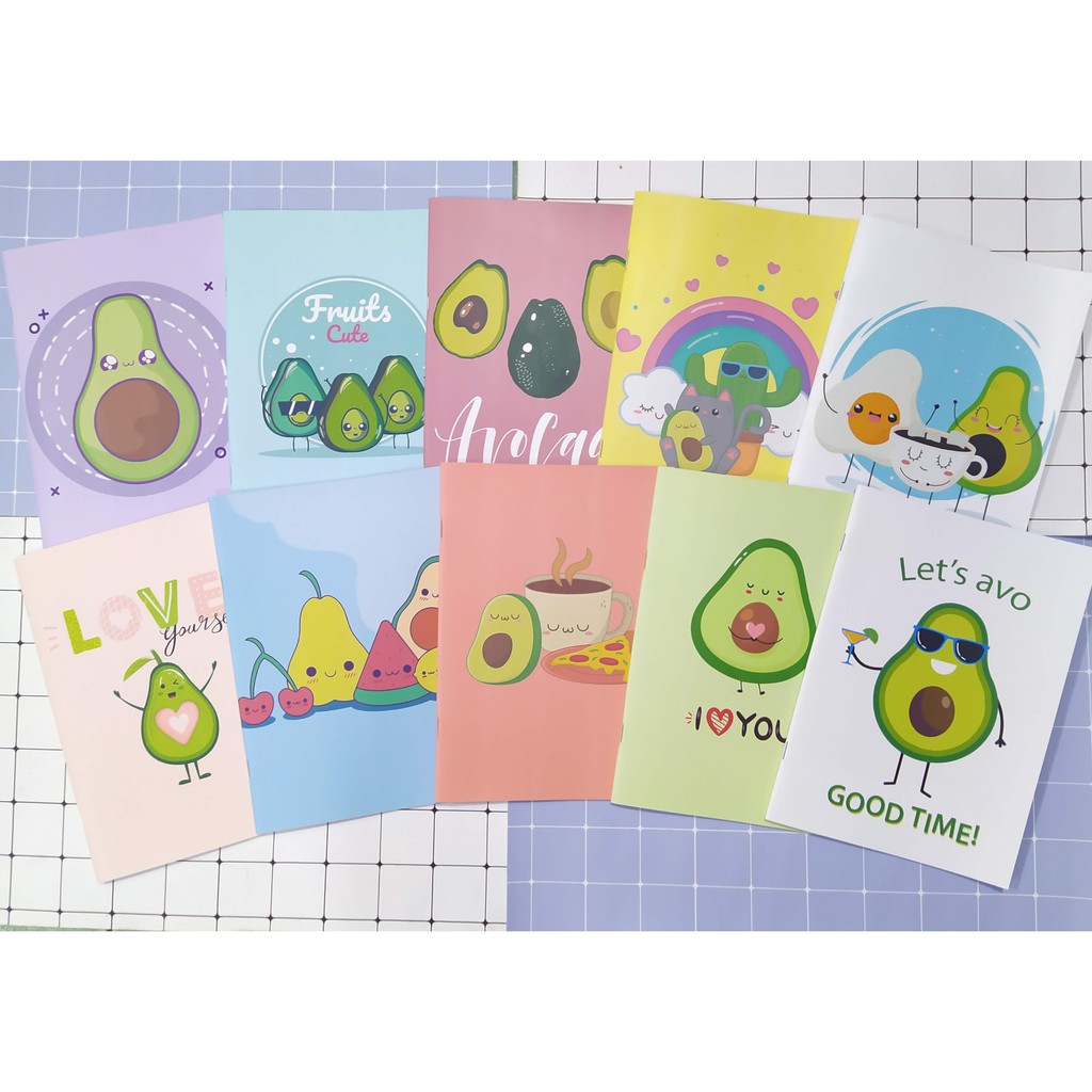 Vở quả bơ V19 72trang vở avocado kẻ ngang cấp 2 17*25cm