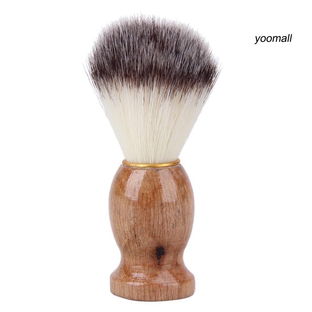 [Hàng mới về] Cọ Phết Kem Cạo Râu Tay Cầm Gỗ Tiện Dụng Chất Lượng Cao Cho Nam