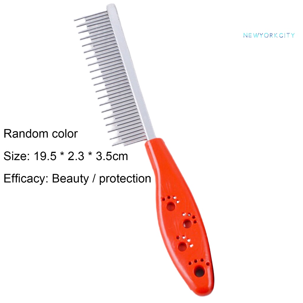 Lược Chải Lông Cho Thú Cưng Bằng Thép Không Gỉ Tay Cầm Dài