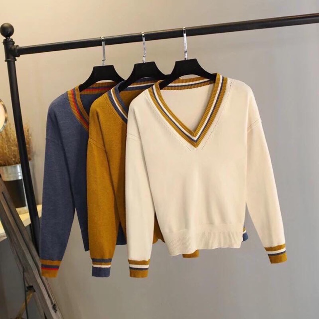 Áo len cổ tim ( combo 1270k)