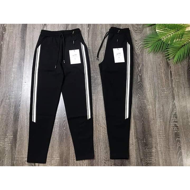 Quần Jogger Nữ Dáng Dài💖FREESHIP💖Quần Thể Thao Kiểu Sọc To 2 Bên Vải Co Giãn Tốt Có Cầu Nâng Mông