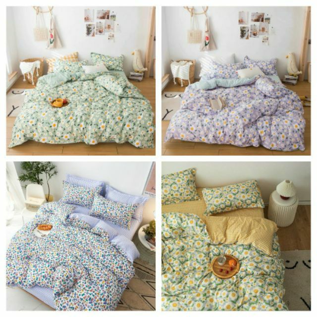 Bộ Chăn Ga Gối Cotton Basic