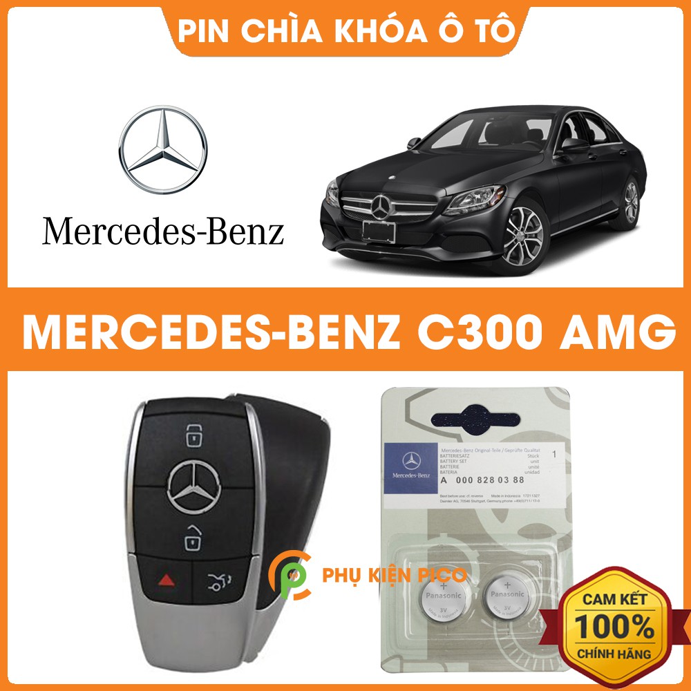 Pin chìa khóa ô tô Mercedes C300 AMG chính hãng Mercedes sản xuất tại Indonesia 3V Panasonic