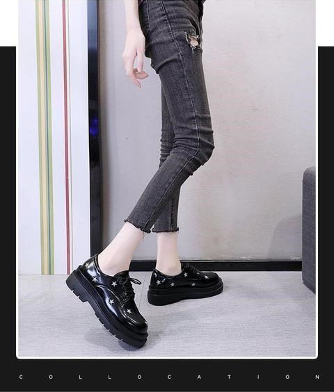 Giày Oxford Nữ 5 Phân Da Lì In Ngôi Sao 88313_151389