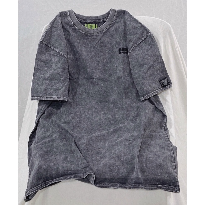 Áo thun loang xám Hades form rộng tay lỡ, áo loang cotton 100%