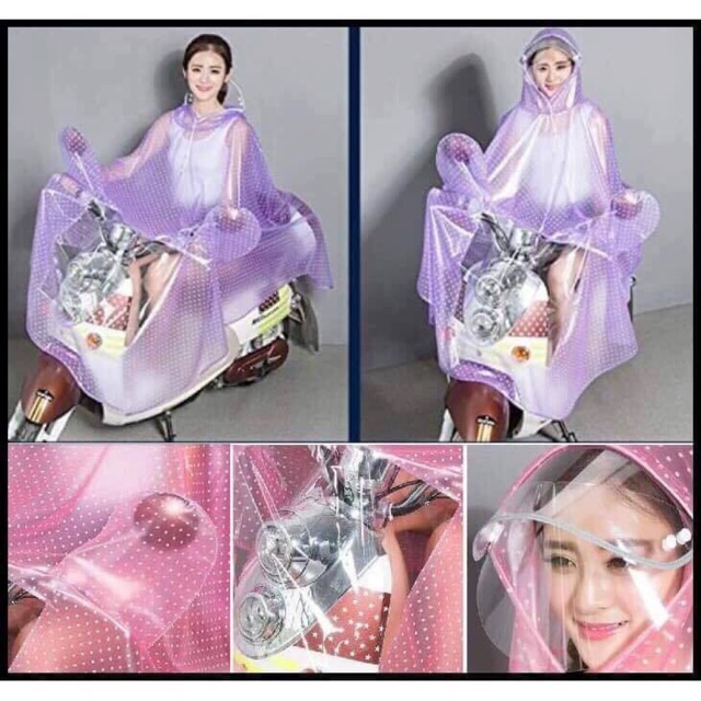 Áo mưa chấm bi