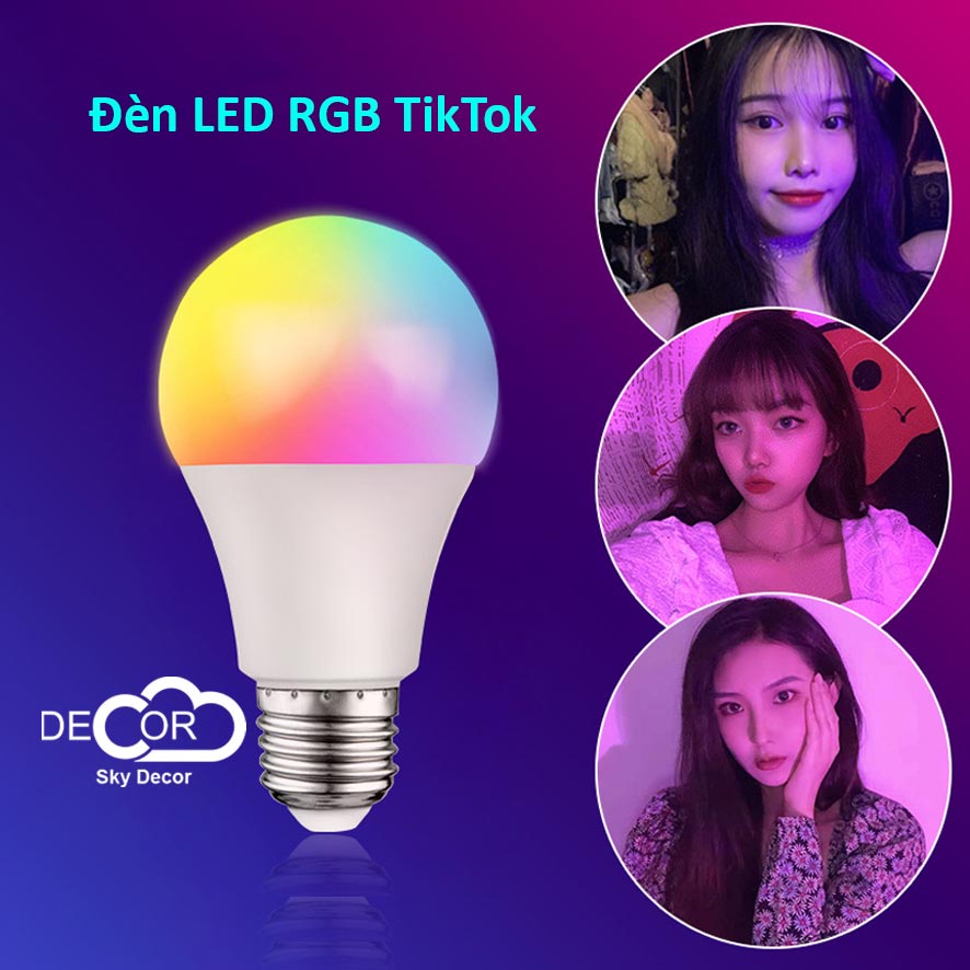 Đèn Led Tiktok Sky Decor - Tặng điều khiển, chuyên quay clip sống ảo, decor trang trí, làm đèn ngủ