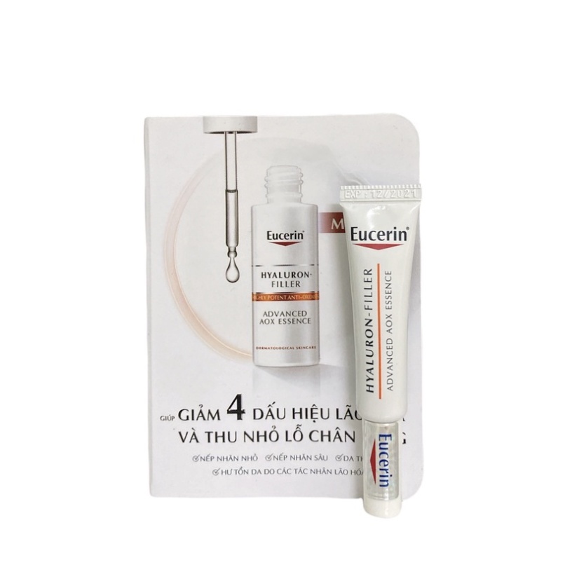 Sample Tinh Chất Cấp Ẩm Giúp Giảm Dấu Hiệu Lão Hóa Eucerin Hyaluron-Filler Advanced AOX Essence Serum 5ml