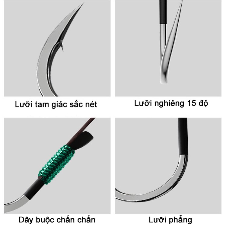 Dây Thẻo Săn Hàng, Lưỡi Câu Cá Săn Hàng Buộc Sẵn chuyên dụng câu đài câu đơn, chống nổ thẻo cao cấp PK-06
