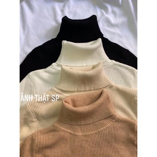 Áo Len Tăm Cổ Lọ Cao