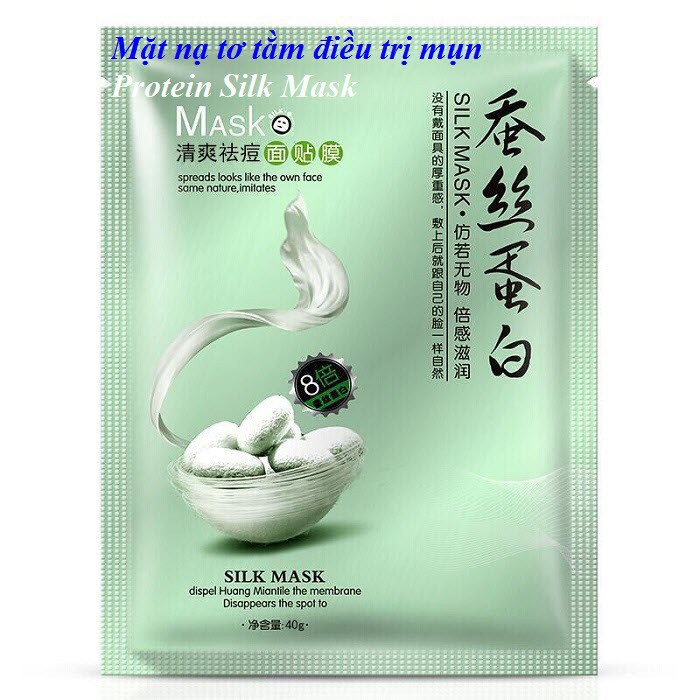 Mặt nạ giấy FREESHIP Nạ dưỡng da mụn cấp ẩm thải độc tơ tằm ONE SPRING SILK MASK của BIOAQUA