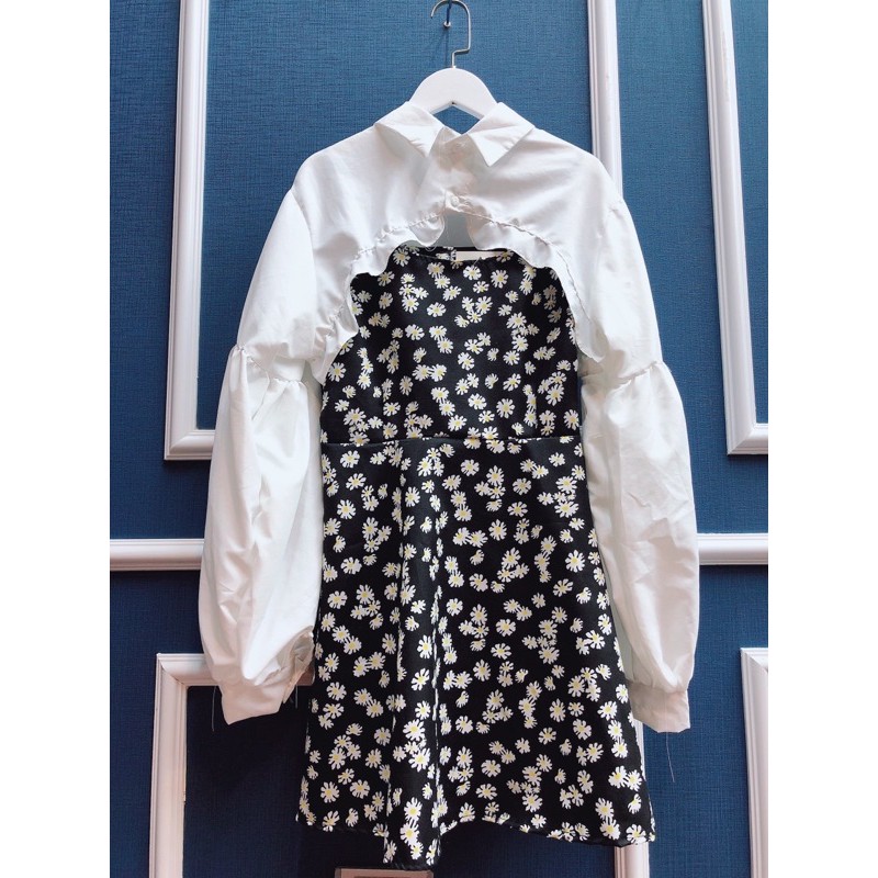 Set Váy thiết kế 2in1 váy cá tính 2 dây mix thêm áo croptop | BigBuy360 - bigbuy360.vn