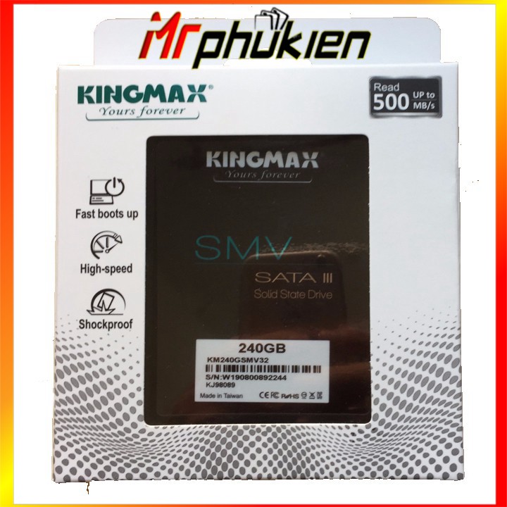 [Mã 154ELSALE2 giảm 7% đơn 300K] Ổ cứng SSD 240GB Kingmax SMV Sata III chính hãng Viễn Sơn Phân phối - MrPhukien