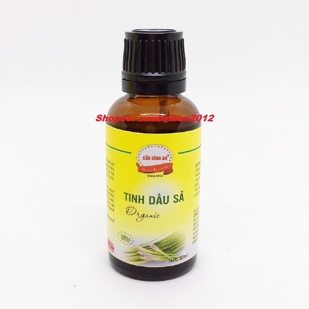 Tinh Dầu Sả Cầu Bình An Chai 30ml Nguyên Chất 100%