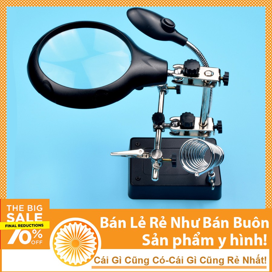 Kính Lúp Đôi Để Bàn Có Đèn Led Chiếu Sáng MG16129-C