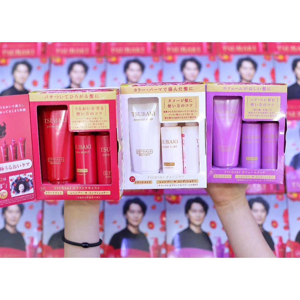 Set dầu gội Shiseido Tsubaki travel 2 màu