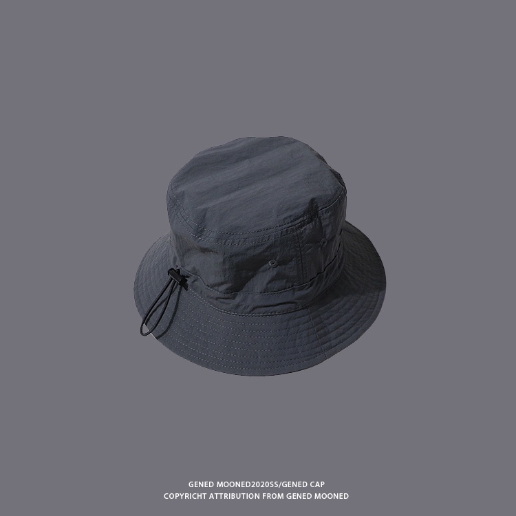 Mũ Bucket có dây rút phong cách Hàn Quốc cho Nam Nữ