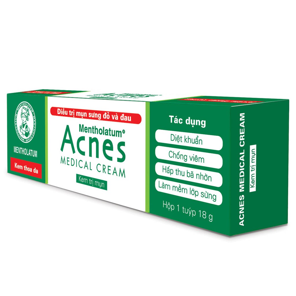 Giảm mụn sưng đỏ và đau Acnes Medical Cream (18g)