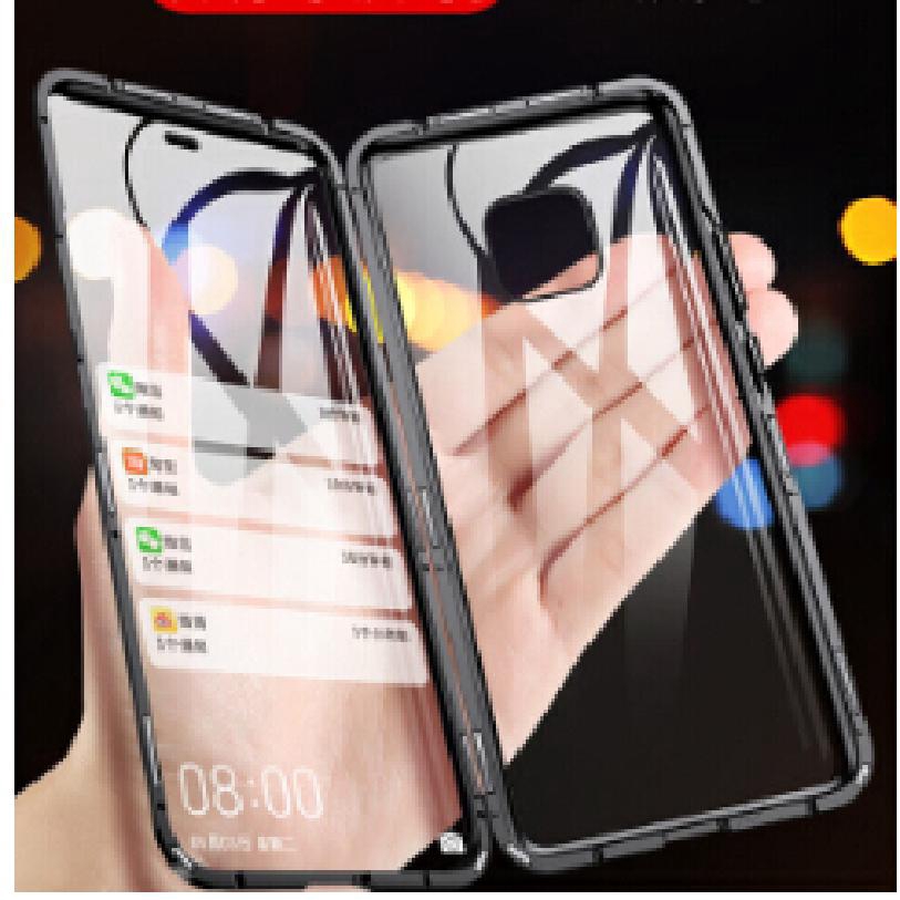 Magnetic King Flip Case Clear Tempered Glass 360 Film Degree Full Phone Case 82