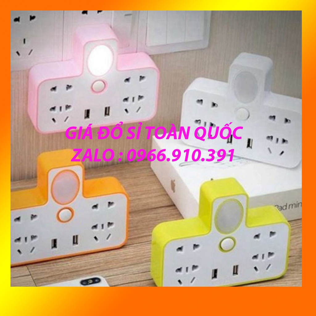 Ổ điện phát sáng CHỮ T 4 ổ 2 usb - cắm 3 chấu [hot]