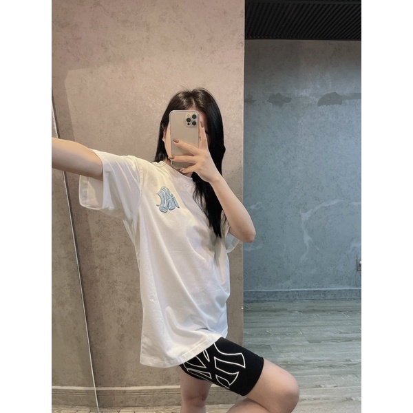 Áo trắng logo xanh