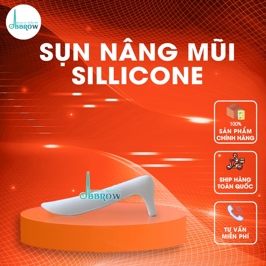 Sụn Nâng Mũi Kiểu L-Line 3D Silicon Nhân Tạo BBROW Kiểu Dáng Sống Mũi Thẳng Sắc Sảo Quyến Rũ Không Gây Biến Chứng BR10