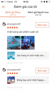 Combo phụ kiện trang trí sinh nhật cho khách