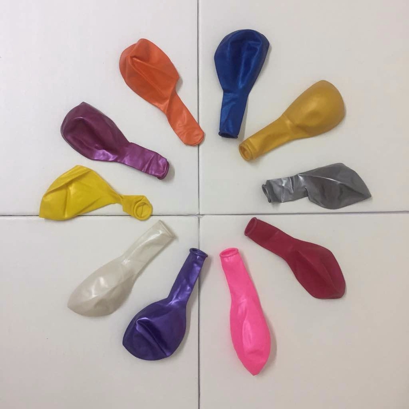 Bộ 10 Bong Bóng 12 inch 3.2g Màu Vàng Đen Bóng Bay