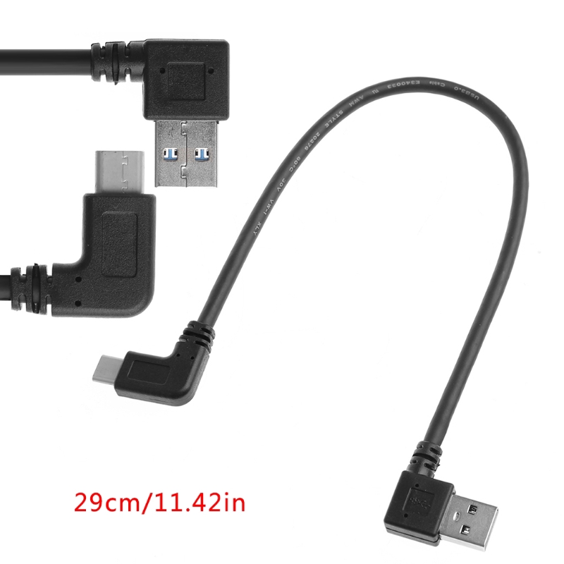 Cáp 2 đầu hình chữ L USB3.0 A và USB3.1 Type C
