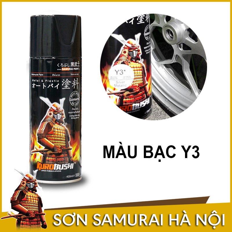 Sơn Samurai Combo Màu Bạc Ánh Kim Y3