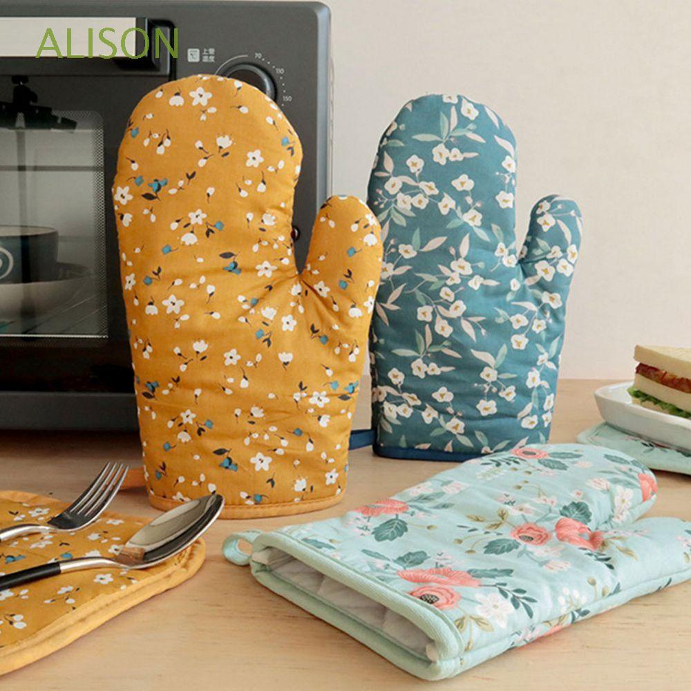 Găng Tay Cotton Chịu Nhiệt Bền Bỉ Dùng Cho Lò Vi Sóng / Nướng Bánh Giá Đỡ