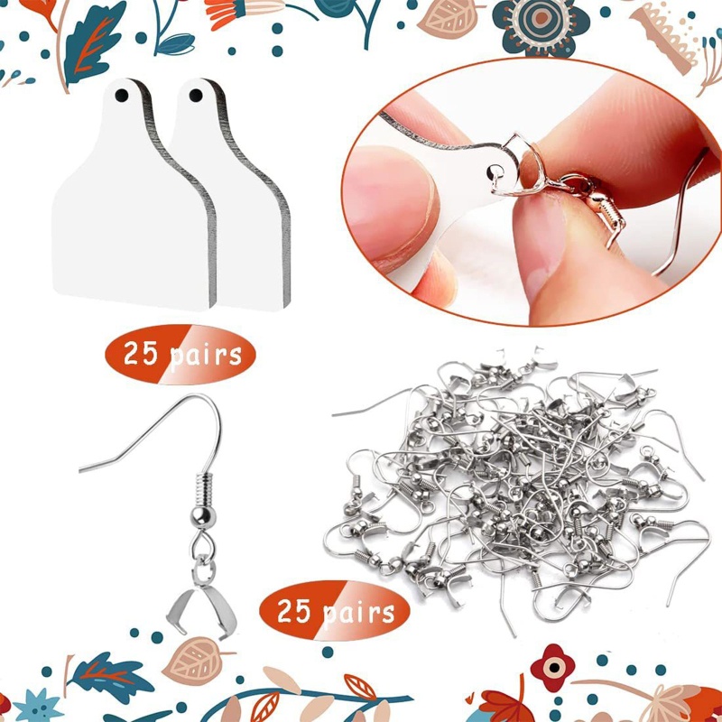 Set 24 Bông Tai Dạng Móc Hình Chú Bò Bằng Đồng Thau Thời Trang