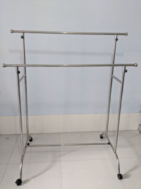 ( Rẻ vô địch) Sào phơi đồ Inox có bánh xe