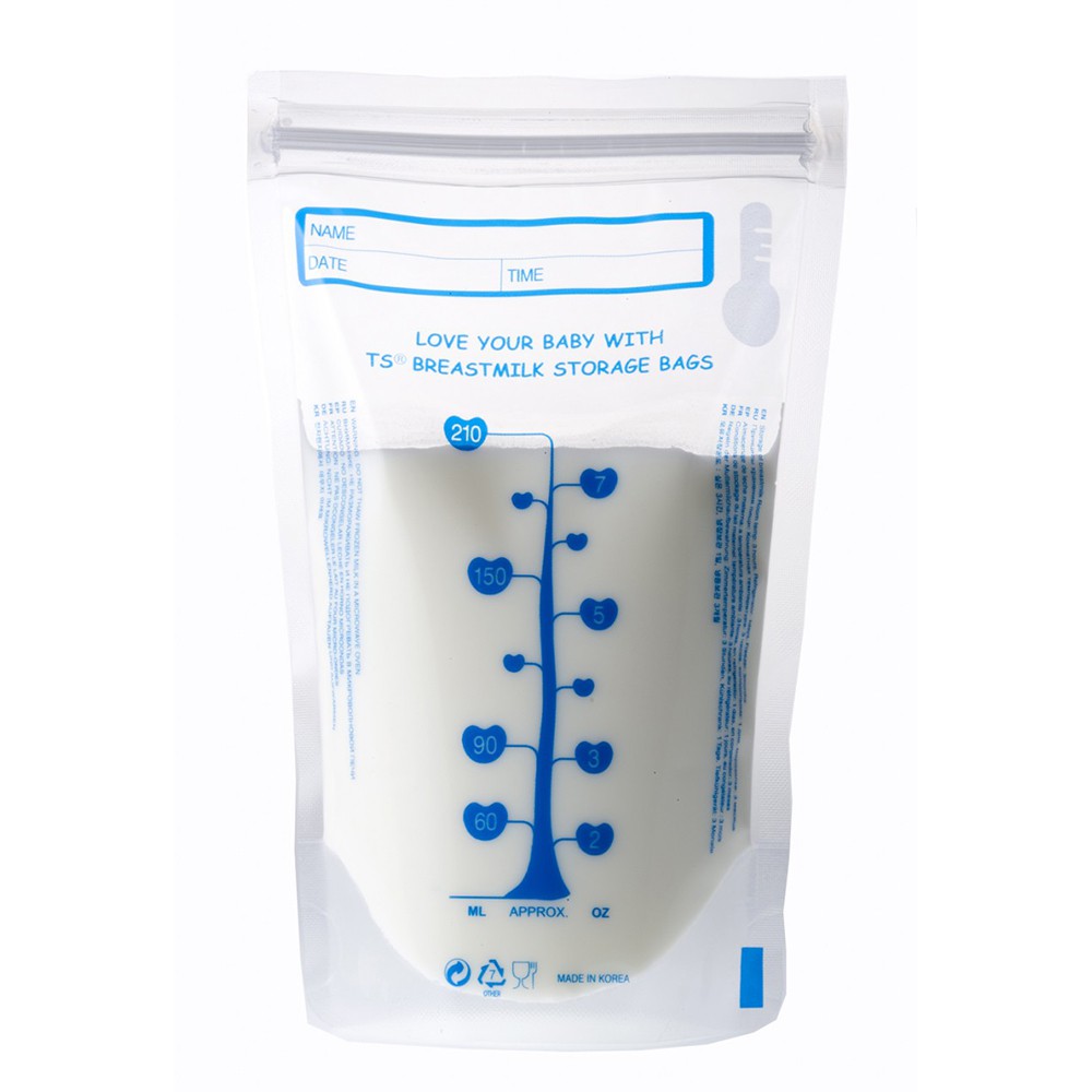[ Tặng 1 ống hút sữa] - Túi trữ sữa Unimom( hộp 30 túi) Hàn Quốc chính hãng - 210ml