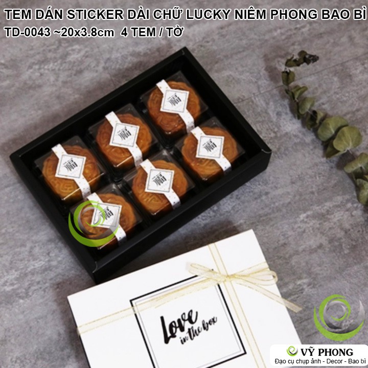 TEM DÁN DÀI STICKER DÁN CHỮ PHÚC LUCKY TẾT TRUNG THU NHÃN DÁN NIÊM PHONG TRANG TRÍ BAO BÌ HỘP QUÀ BÁNH KẸO TD-0043