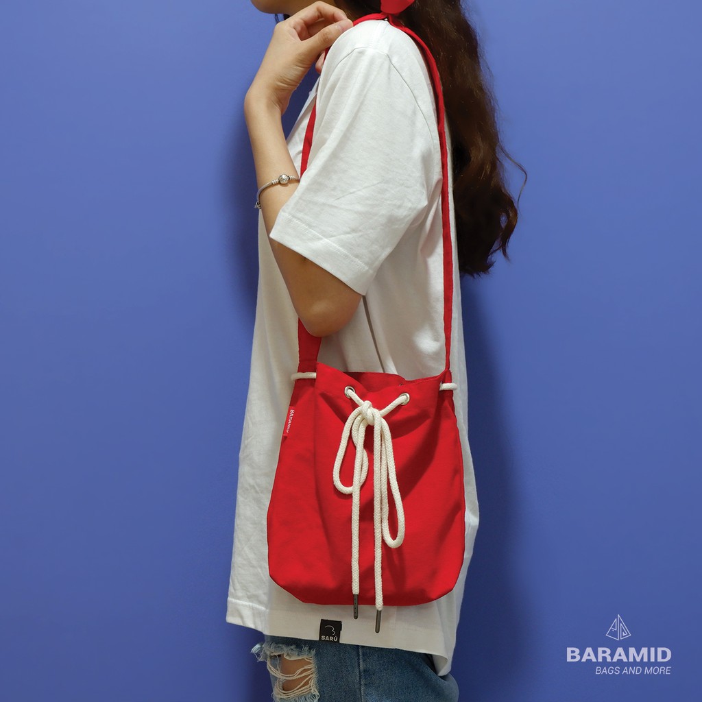 TÚI VẢI ĐEO CHÉO / đỏ (MINI BUCKET / red)