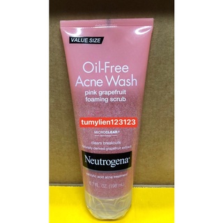 Sữa rửa mặt sạch mụn Oil Free Wash Pink Grapefruit Foaming Scrub 198ML