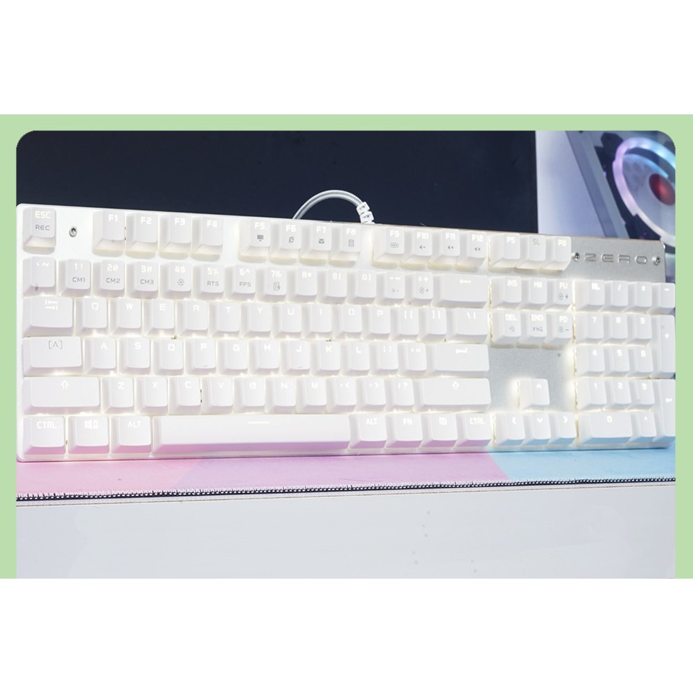 BÀN PHÍM CƠ ZERO METOO FW104 LED TRẮNG | BigBuy360 - bigbuy360.vn